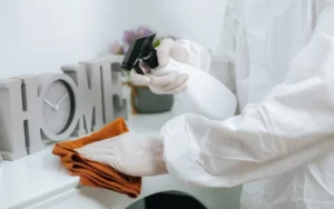 Disinfection specialist in PPE suit performing public decontamination Stock Photo, ft. apartment & business - Envato