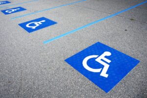 Handicapped symbol disabled parking sign Stock Photo, ft. asphalt & business - Envato